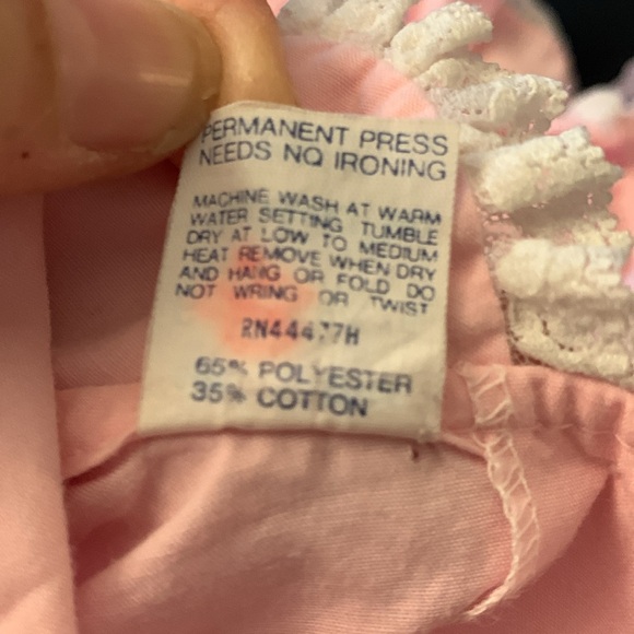 Vintage Mini World pink twirl pageant ruffle dress with lace trim Size 6 - Picture 9 of 9